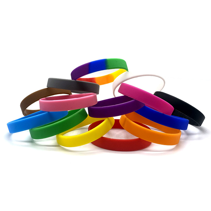 Plain Blank Rubber Silicone Wristbands