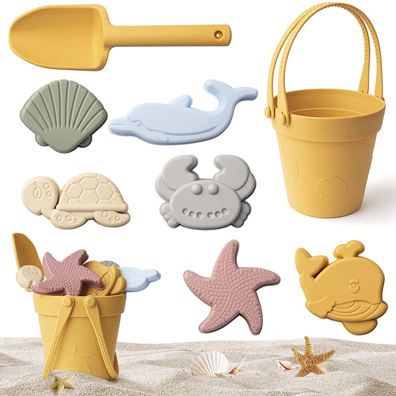 Portable Silicone Sand Bucket Toys