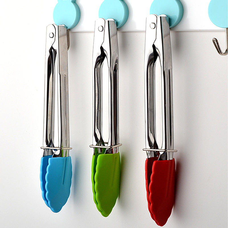 Stainless Steel Locking Tongs with Silicone Tips