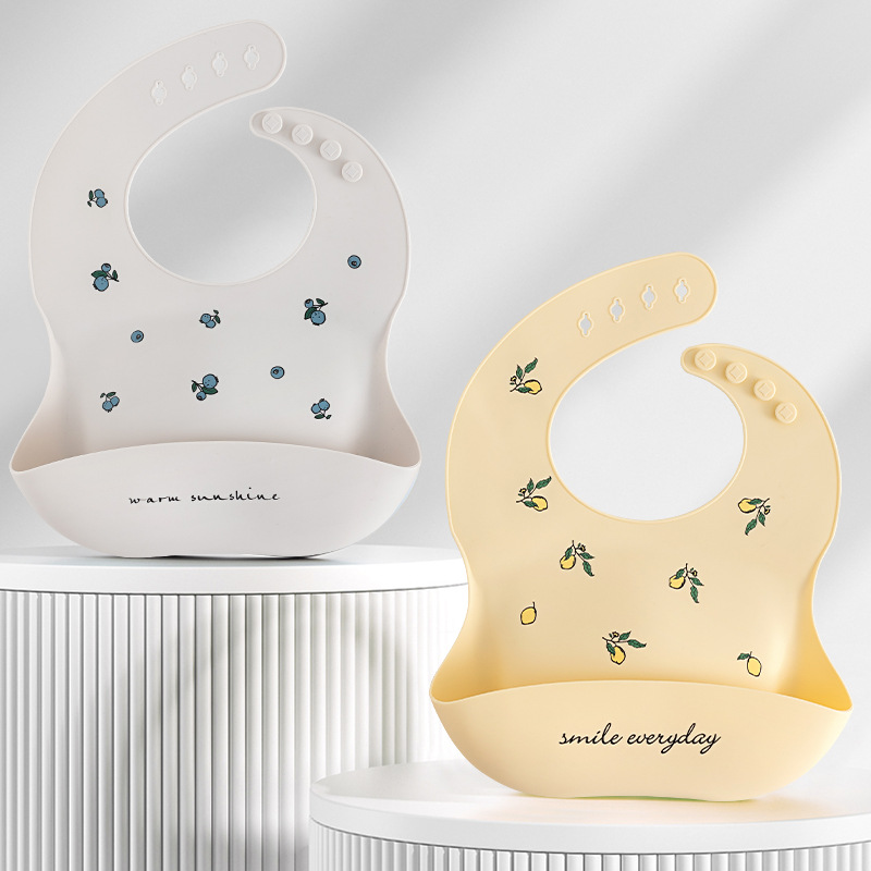 Waterproof Baby Toddler Silicone Bibs